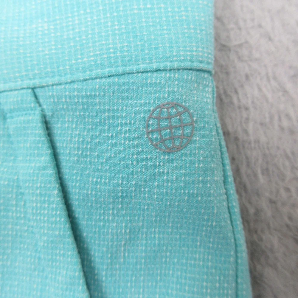 Adidas Crosshatch Golf Shorts Men 34x10 Green Stretch Performance Preppy Resort